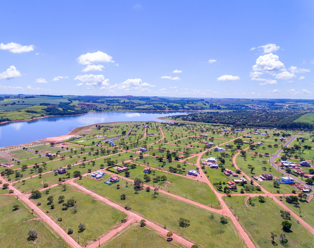 Vista aérea do condomínio