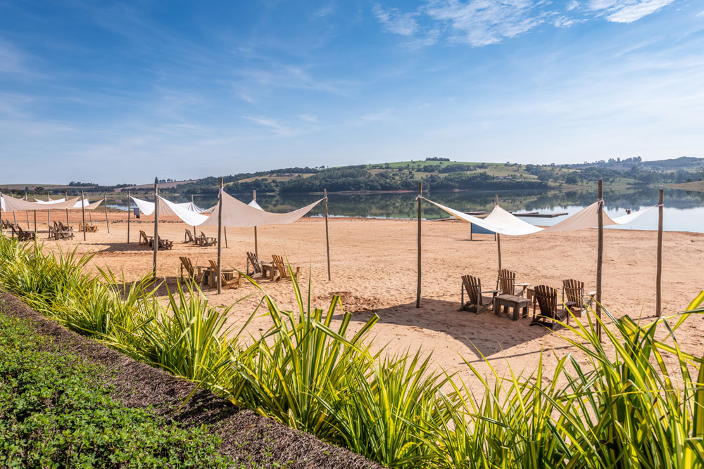 Vista aérea do condomínio