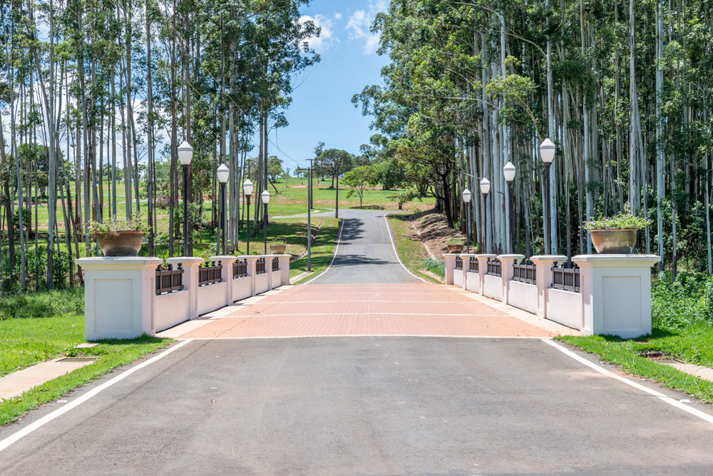 Vista aérea do condomínio